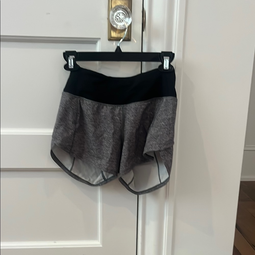 Women's Black and Gray Shorts